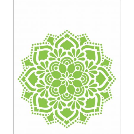 STENCIL MANDALA FLOR RENDA 20X25