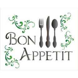 STENCIL BON APPETIT 20X25