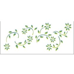 STENCIL FLORES MARGARIDA 7x15