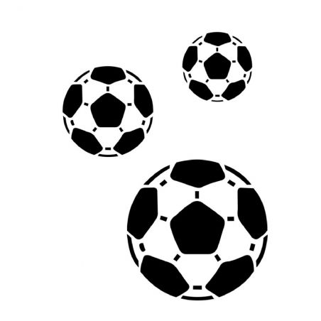 STENCIL BOLA DE FUTEBOL 15X20