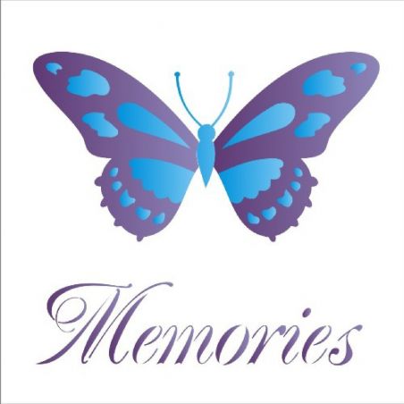 STENCIL BORBOLETA MEMORIES 14X14 DUPLO