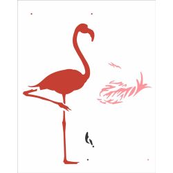 STENCIL FLAMINGO 20X25