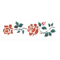 STENCIL FLORES ROSAS II 10X30